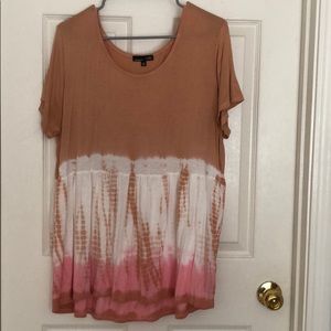 Tie dye babydoll top